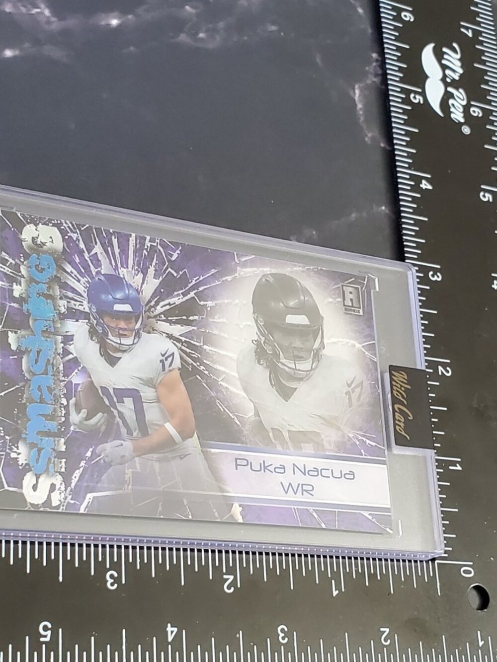 Puka Nacua 2023 Wild Card Football Smashing Encased /75  RC AS-PN   Rams